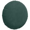 vidaXL Cuscini per Seduta 2 pcs Verde Scuro Ø 40 x 13 cm Velluto