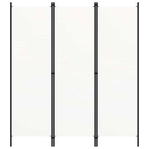vidaXL Paravento a 3 Pannelli Bianco 150x180 cm