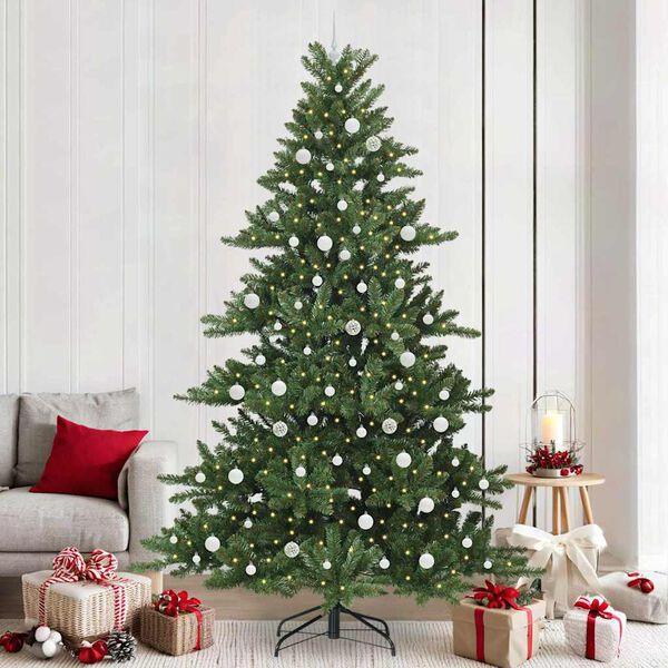 vidaXL Albero di Natale Artificiale con Rami Pieghevoli 240 cm PVC