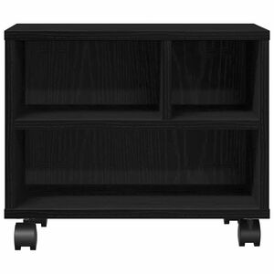 vidaXL Supporto per Stampante Rovere Nero 41 x 32 x 34,5 cm