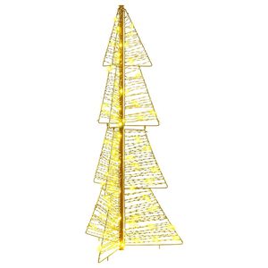vidaXL Albero di Natale 100 LED Bianco caldo 120 cm PET