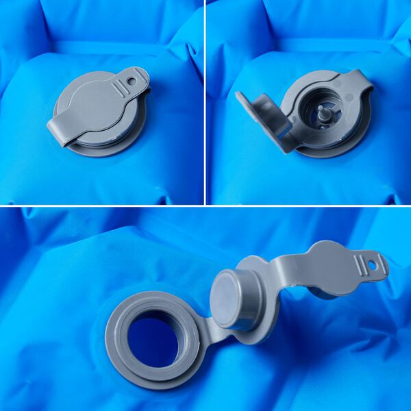 vidaXL Materasso Campeggio Gonfiabile 1 Persona Blu Marino 190x58x6 cm