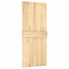 vidaXL Porta Scorrevole con Set Hardware 90x210 cm Legno Massello Pino