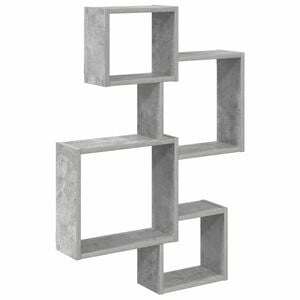 vidaXL Mensole Cubo da Parete A parete Grigio Cemento