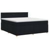 vidaXL Letto box spring con materasso Nero 140 x 200 cm Tessuto