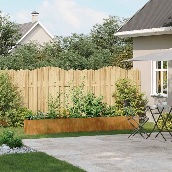 vidaXL Fioriera Arrugginita 280x40x40 cm in Acciaio Corten