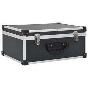 vidaXL Custodia CD per 60 CD in Alluminio ABS Nero