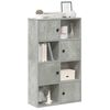 vidaXL Libreria Grigio Cemento 60x24x101,5 cm in Legno Multistrato