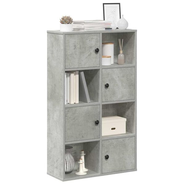 vidaXL Libreria Grigio Cemento 60x24x101,5 cm in Legno Multistrato