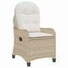 vidaXL Poltrona reclinabile Beige 56 x 66 x 95 cm polyrattan