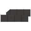 vidaXL Pannello di Recinzione 8 pcs WPC e Alluminio Nero