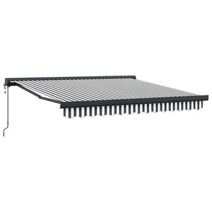 vidaXL Tenda da Sole Antracite e Bianca 3x2,5 m Tessuto e Alluminio