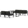 vidaXL Set Divani da Giardino 6 pz con Cuscini in Alluminio Antracite