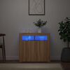 vidaXL Credenza con Luci LED Rovere Sonoma 80x35x75 cm