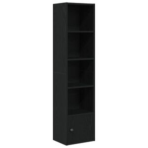 vidaXL Libreria Rovere Nero 31x24x127 cm in Legno Multistrato