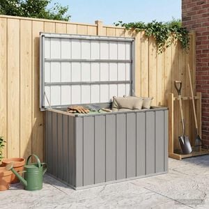 vidaXL Baule da Giardino Grigio 109x67x65 cm