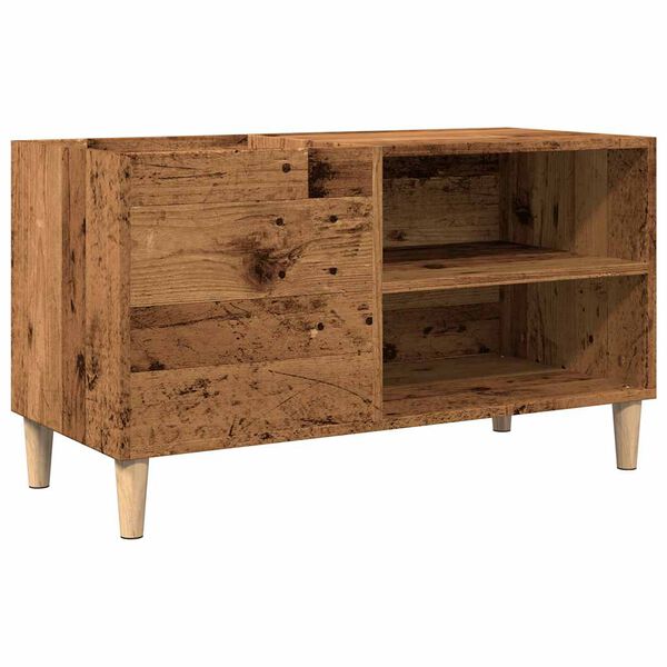 vidaXL Mobile Porta Dischi Legno Antico 84,5x38x48cm Legno Multistrato