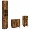 vidaXL Set di armadietti da bagno in 3 pezzi EDE Rovere Fumo