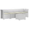 vidaXL Divano da Giardino a 4 Posti con Cuscini in Stile Rattan PP