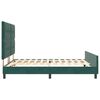 vidaXL Letto a molle con testiera Verde Scuro 180 x 200 cm Velluto