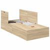 vidaXL Struttura letto con contenitore Rovere Sonoma 90 x 190 cm