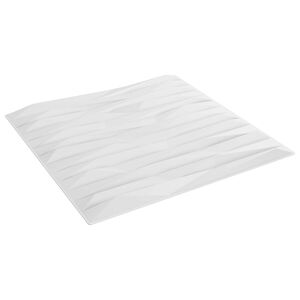 vidaXL Pannelli da parete 12 pcs Pietra Bianca 50 x 50 cm Schiuma XPS