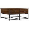 vidaXL Tavolino da Salotto Rovere Marrone 80x80x40cm Legno Multistrato