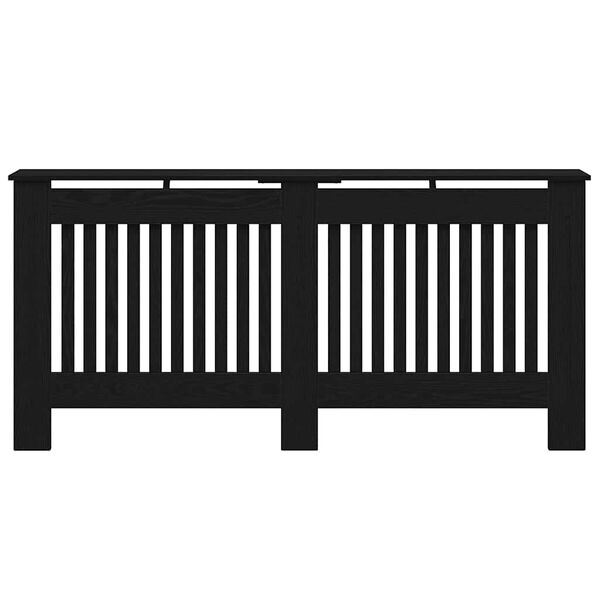 vidaXL Copertura per radiatori Rovere Nero 172 x 19 x 81,5 cm