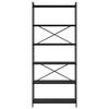vidaXL Libreria Rovere Nero 40 x 30 x 85 cm Legno multistrato
