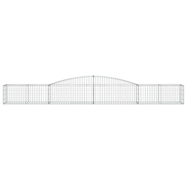 vidaXL Cesti Gabbioni ad Arco 2 pz 400x50x40/60 cm Ferro Zincato