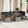 vidaXL Set Divano da Giardino 8 pcs Grigio Poly Rattan