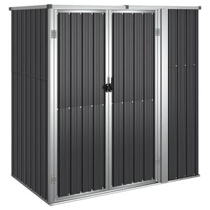 vidaXL Capanno per Attrezzi Antracite 161x89x161 cm Acciaio Zincato