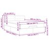 vidaXL Struttura Letto Pouf con Materasso 140x200 cm in Tessuto