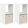 vidaXL Comodino 2 pz Bianco 35 x 32 x 68,5 cm Legno ingegnerizzato