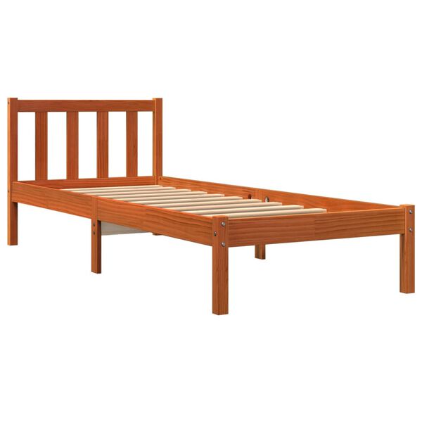 vidaXL Letto senza Materasso Marrone Cera 90x190 cm in Legno di Pino