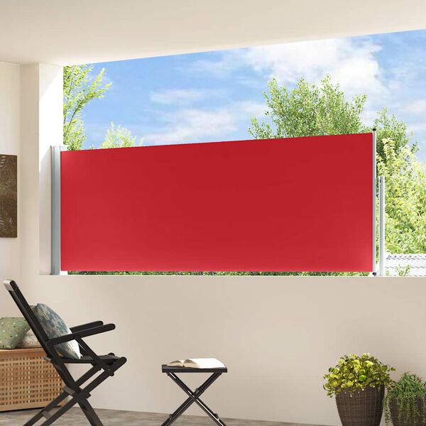 vidaXL Tenda Laterale Retrattile per Patio 100x300 cm Rossa