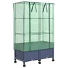 vidaXL Vaso da Giardino con Copertura per Serra e Ruote 2 pz PP