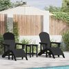 vidaXL Mobili da lounge da giardino 2 pcs Nero 74 x 82 x 90cm Plastica