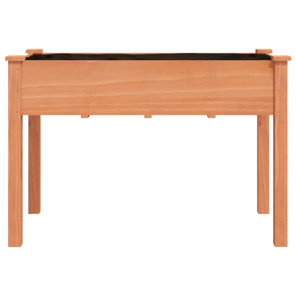 vidaXL Fioriera con Fodera Marrone 118x59x76cm Legno Massello di Abete