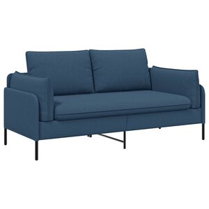 vidaXL Divano a 2 Posti Blu 188 x 81 x 89 cm Tessuto