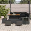 vidaXL Set Divano da Giardino con cuscino 10 pcs Nero polyrattan