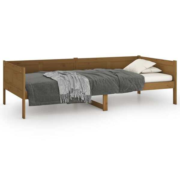 vidaXL Dormeuse Ambra in Legno Massello di Pino 90x190 cm