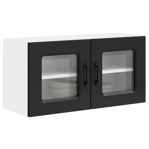 vidaXL Mobile da cucina Kalmar Nero 80 x 31 x 40 cm Legno multistrato