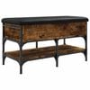 vidaXL Panca Porta Scarpe Rovere Fumo 82x42x45 cm in Legno Multistrato