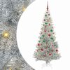 vidaXL Albero di Natale con 300 LED con supporto Argento 180 cm PET