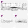 vidaXL Set di divani da esterno 6 pcs Grigio Naturale e Chiaro