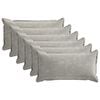 vidaXL Federa 6 pz HOUTEN Grigio Chiaro 40 x 80 cm Tessuto Chenille