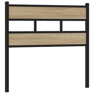 vidaXL Testiera di Ricambio Rovere Sonoma 80 cm in Ferro e Legno Multistrato
