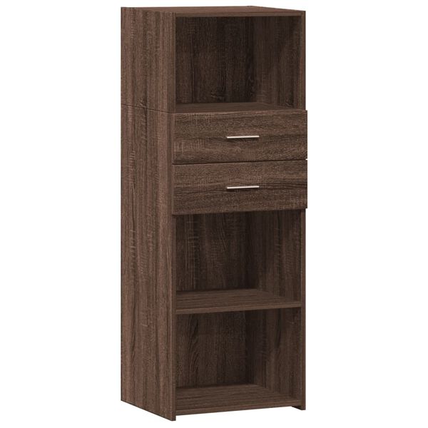 vidaXL Credenza Rovere Marrone 45x42,5x124 cm in Legno Multistrato