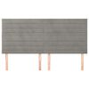 vidaXL Testiera Grigio Chiaro 160x5x118/128 cm Velluto